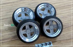 1/43　カローラ改　1100デラックス　SSRマークⅡ　アルミ製　深リム 深リムSSRマーク1 8J－14A 2本売約済 - アルミホイール