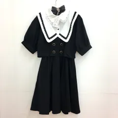 未使用品 ROJITA ロジータ セーラーワンピース ワンピース ブラック 黒 リボン付き フリーサイズ ※タグ付き