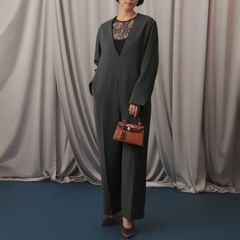 SLOBE IENA(スローブイエナ) habi Vネックオールインワン 23030912901040 オールインワン レディース グレー 36