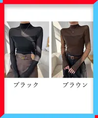 新品 インナートップス レディース 長袖 透け感 シアートップス カットソー ファッション 【送料無料】