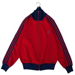3698 adidas トラックジャケット デサント レッド/ネイビー 3号