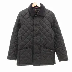 ラベンハム LAVENHAM LIBERTY キルティングジャケット 中綿ブルゾン 裏リバティ コーデュロイ襟 36 M 黒 ブラック /UOのサムネイル