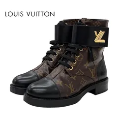 ♡極美品♡ ルイヴィトン　レースアップブーツ　スクエアトゥ　ブラック　1558 LOUIS VUITTON 【新品同様】ルイヴィトン 21FW ミレニアムライン