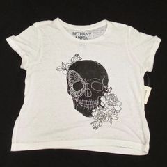 {タグ付き}AEROPOSTALE [エアロポステール] BETHANY MOTAウイメンズ半袖(Ｔシャツ) スカル 蝶M/Mサイズプリント(薄手)ＴシャツASS4-8のサムネイル