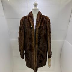 希少90s GEOFFREY BEENE美品ミンクハーフコート毛皮リアルファー