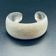 カレンシルバー ワイドバングル カレン族 純度97% 925 超レア ブレスレット 手作り ワイド 幅広 レディース ハンドメイド ハンドメイド 95% 銀 タイ製 チェンマイ 手作り