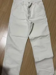 90s カーハート　ワイド　ペインター　usa ホワイト　シングルニー　山田蓮。 90s カーハート ワイド ペインター usa製 ホワイト シングルニー