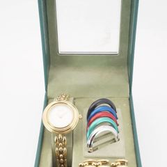 稼動品 箱付き 新品電池 グッチ GUCCI 11/12.2 チェンジベゼル 6色 クオーツ レディース腕時計 スイス製