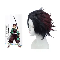 鬼滅の刃 竈門炭治郎 風 ウィッグ 鬼滅 コスプレ キャラウィッグ 鬼滅の刃 竈門炭治郎 ロング コスプレウィッグ耐熱かつら通販