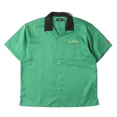 X-LARGE エクストララージ シャツ グリーン サイズ:L | 22SS トゥーフェイス オープンカラー サテン 半袖シャツ (TWO FACE OPEN COLLAR S/S SHIRT) | トップス カジュアルシャツ【メンズ】【中古】