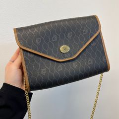 Christian Dior（クリスチャンディオール）ハニカム柄 チェーン ショルダーバッグ ハンドバッグ 2WAY【中古】
