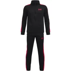 [アンダーアーマー] UA KNIT TRACK SUITS [Black / Radio Red / Radio Red] [YXL]