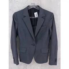 ◇ THE SUIT COMPANY SHE シングル 1B 長袖 テーラード ジャケット 38 ブラック レディース  【1002796872990】