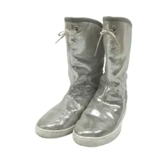 adidas アディダス  ウィンターブーツ ビックロゴ  シルバー系 23 レディース [240101384694]