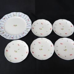 ナルミ♦️ストロベリーガーデン♦️レア茶器とお皿セット♦️お洒落ティーセット♦️送料込 NARUMI ナルミ 食器セット パーティーセット ストロベリーガーデン