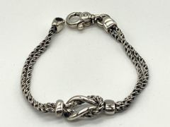 【ITQ0ZLEG1A2Q】Tiffany&Co ティファニー sv925 ヴィンテージ  ダブルロープ ブレスレット 18.4g