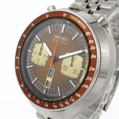 セイコー SEIKO 5スポーツ スピードタイマー クロノグラフ 6138-0040 茶馬 自動巻き メンズ ウォッチ 腕時計 ブラウン文字盤 管理11870