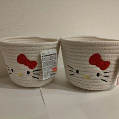 ハローキティ　大人気　ロープ収納小　２個セット　ダイソー　新品
