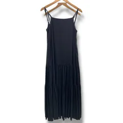 KAIEKA Tiered Camisole Dress カイエカ 阿部朱栞 1st collection ブラック キャミソール ドレス レーヨン ワンピース ロング レディース 北千住マルイゴーゴー古着店 23 有00020