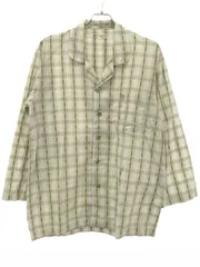 LANVIN ランバン チェック柄オープンカラーパジャマセットアップ グリーン M