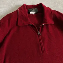 カシミヤ100% Salvatore Ferragamo CASHMERE WOOL ハーフジップ ニット