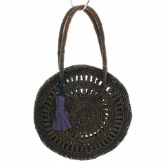 最終価格MAISON N.H ブラックかごバッグラフィア　定価4万弱美品 MAISON N.H PARIS（メゾンエヌアッシュパリ）のかごバッグ AVRIL