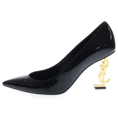SAINT LAURENT PARIS (サンローランパリ) オピウム パンプス YSLロゴ ブラック ゴールド金具 エナメル レディースのサムネイル