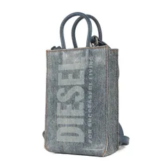 美品 DIESEL ディーゼル 2WAY ロゴ コーティング デニム ショルダー ミニ トート バッグ (DSL SHOPPER M FD X SHOPPING X09023 P4636) インディゴ カバン【メンズ】