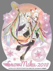 [중고] 스티커 스티커 (캐릭터) 스노우 미쿠 2018 (KEI) 여행 스티커 [SNOW MIKU 2018]