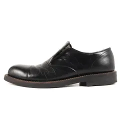 COMME des GARCONS コムデギャルソン ローファー サイズ:25.5cm サイドジップ レザー ドレスシューズ プレーントゥ 革靴 短靴 HOMME PLUS オム プリュス アーカイブ ブラック 黒 日本製のサムネイル