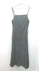 ◇ JUNOAH ジュノア 無地 キャミワンピ シンプル ロング丈 ワンピース サイズ6 ブラック レディース E  【1310050029906】