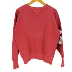 ユーズドフルギ USED古着 Good Luck はめ込み 両Vガゼット オーバーダイ クルーネック スウェット 脇下ガゼット リブ長 メンズ import：M 