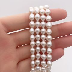 淡水パール 真珠 雫 6mm 7mm 5mm 小粒 しずく バロック セミラウンド ホワイト系 6粒 ハンドメイド 素材 パーツ ビーズ tp0005