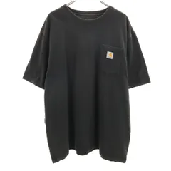 Carhartt カーハート 半袖 オリジナルフィット Tシャツ XL ブラック 無地 ポケT ヘビーウェイト メンズ 古着