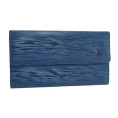 LOUIS VUITTON ポシェット ポルトモネ クレディ 長財布 エピ トレドブルー M63565