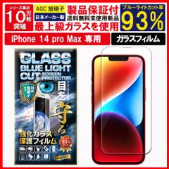 2枚入 ブルーライトカット 保護フィルム iPhone 14 pro Max ガラスフィルム