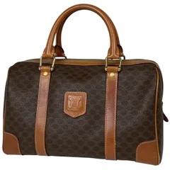 セリーヌ CELINE マカダム柄 ハンドバッグ ミニボストン ハンドバッグ コーティングキャンバス ブラウン レディース 【中古】