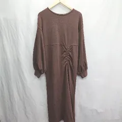 ◇ ⊇◎●未使用● Lilidia リリディア パフスリーブ ニット 長袖 ロング ワンピース サイズS ブラウン レディース E  【1410290055724】のサムネイル