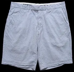 00s ポロ ラルフローレン ストライプ コットン シアサッカー ショートパンツ サックス×白 36★ショーツ ハーフ オールド スラックス