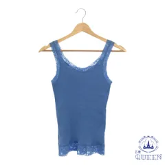 ☆美品☆ UNIQLO ユニクロ トップス キャミソール レース カジュアル レディース ブルー M 901-8043 送料無料 古着