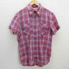 G■リーバイス/LeviSTRAUSS＆CO ORIGINAL 半袖シャツ/チェック柄【M】赤系/men's/131【中古】■