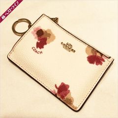 美品 コーチ パスケース キーケース 小物入れ 小銭入れ PVC 花柄