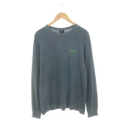 ステューシー STUSSY バックロゴプルオーバー ロンT Tシャツ カットソー 長袖 S グリーングレー ライトグリーン /DO ■OSのサムネイル