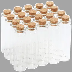 ルボナリエ 小瓶 コルク瓶 コルク栓 ガラス瓶 ガラス 容器 小分け５ml-30ml 20本 瓶 (クリア 20ml) [クリア 20ml]