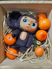 チェブラーシカと木箱、ミカン付き チェブラーシカと木箱、ミカン付き