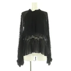 3.1 フィリップリム 3.1 phillip lim レース切替ギャザーブラウス 長袖 プルオーバー ボリュームスリーブ 0 ブラック /MY ■OSのサムネイル