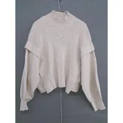 ◇ SENSE OF PLACE URBAN RESEARCH ハイネック リブニット 長袖 セーター サイズ ONE ライトベージュ レディース  【1206060001325】