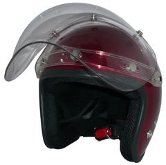 新品！ ZK-380スモールジェット【キャンディレッド】+クリアーバブル（劣化防止UVカット＆キズに強いハードコート加工済）+フリップアップSG公認 PSC認可 全排気量対応 盗難防止金属ホルダー フリーサイズ(57～60㎝)
