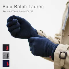 新品未使用 ラルフローレン ラルフ 手袋 メンズ ポロラルフローレン スマホ対応 スマートフォン対応手袋 グローブ ニット POLO RALPH LAUREN Recycled Touch Glove PC0712 ブラック 黒