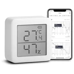 【Works with Alexa認定】SwitchBot 温湿度計 デジタル スマート家電 高精度 スイス製センサー スマホで温度湿度管理 梅雨 熱中症対策 アラーム付き グラフ記録 Alexa、Google home、HomePodに対応